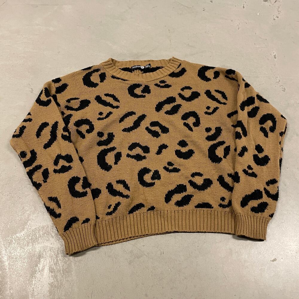 Y2K cheetah print sweater